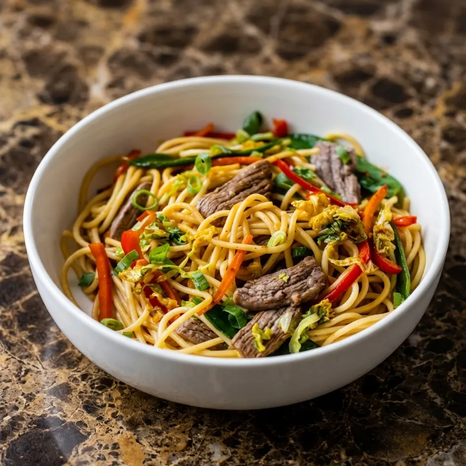 Lanzhou beef noodle soup with hand-pulled noodles at Dancing Noodle Winnipeg